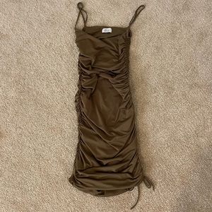 LIKE NEW Oh Polly Bodycon Ruched Mini Dress, Size 0